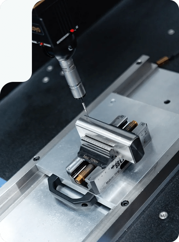 Détail d’un montage d’usinage en machine